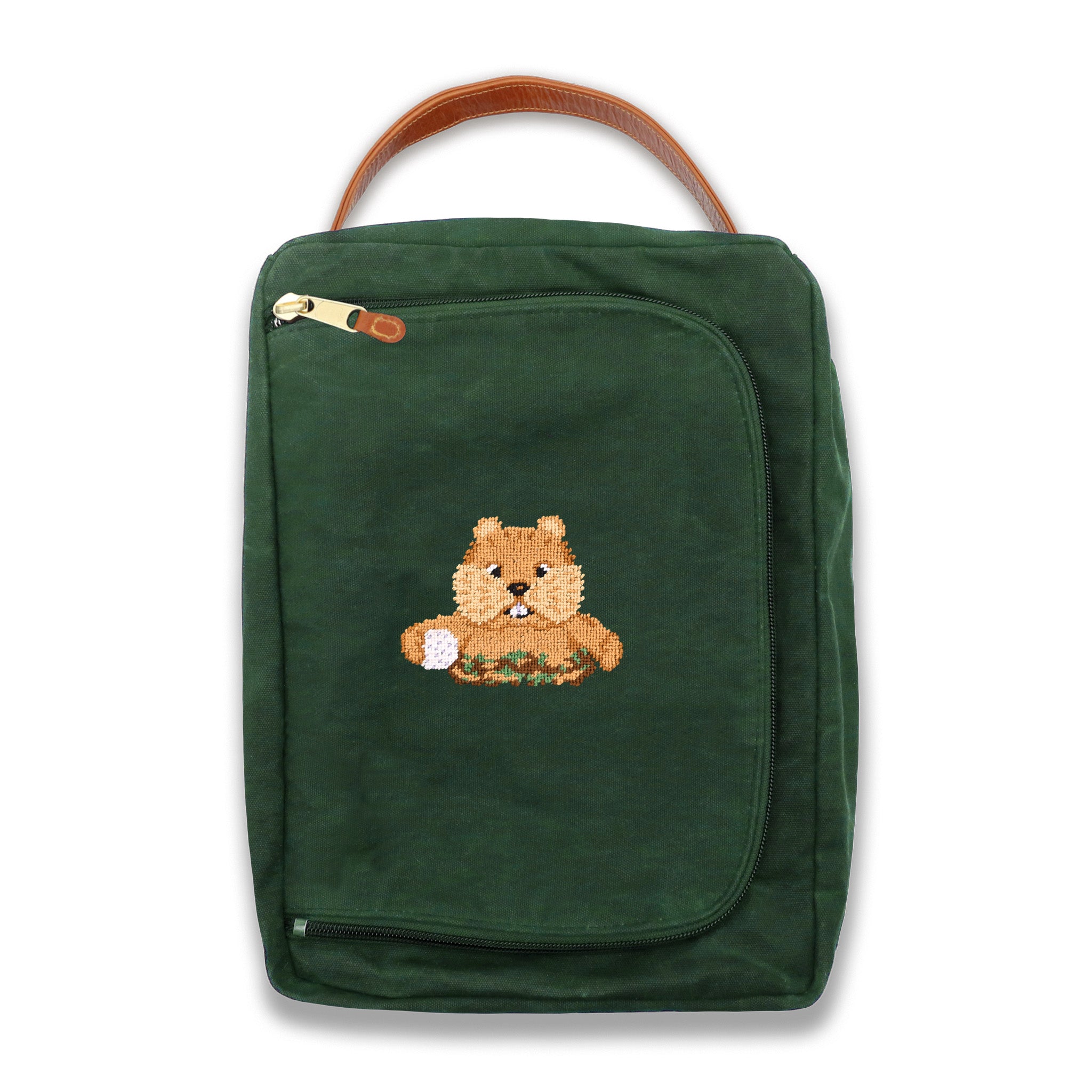 Gopher Golf Shoe Bag (Hunter Waxed Canvas)