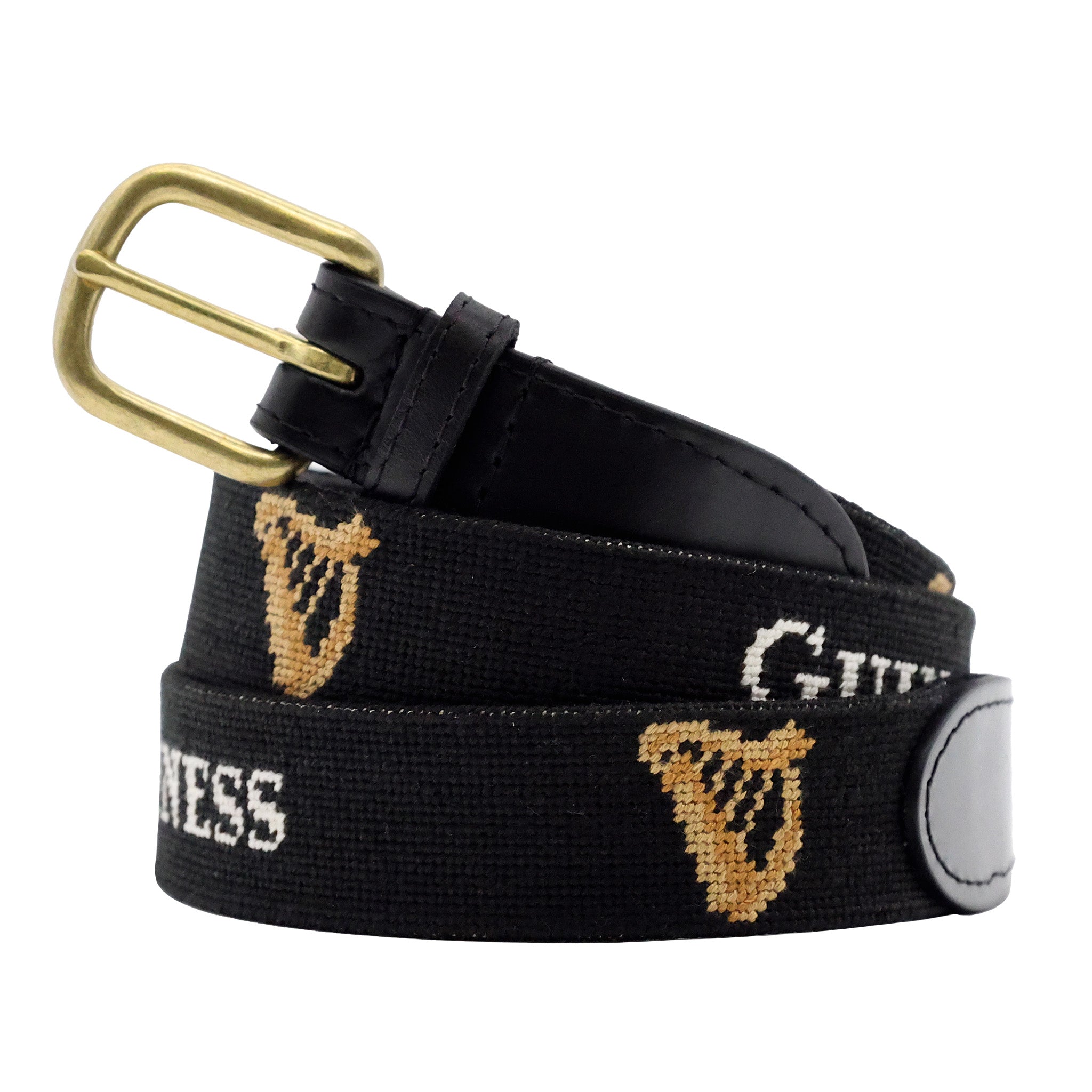 Guinness Belt (Black) (Black Leather)
