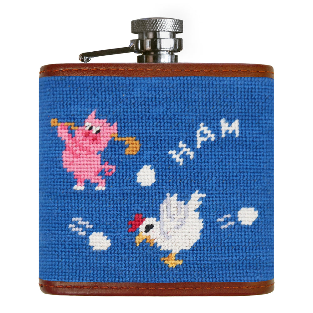 Ham and Egging Flask (Blue)