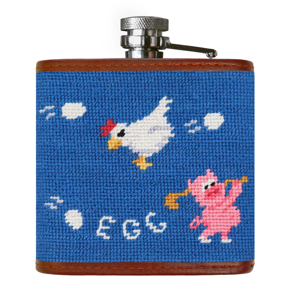 Ham and Egging Flask (Blue)
