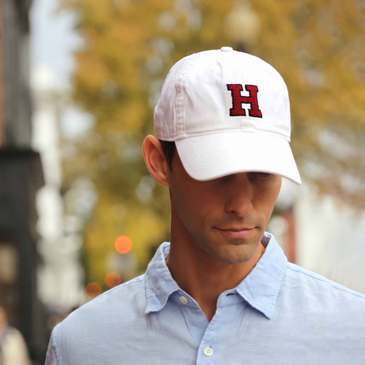 Harvard H Hat (White)