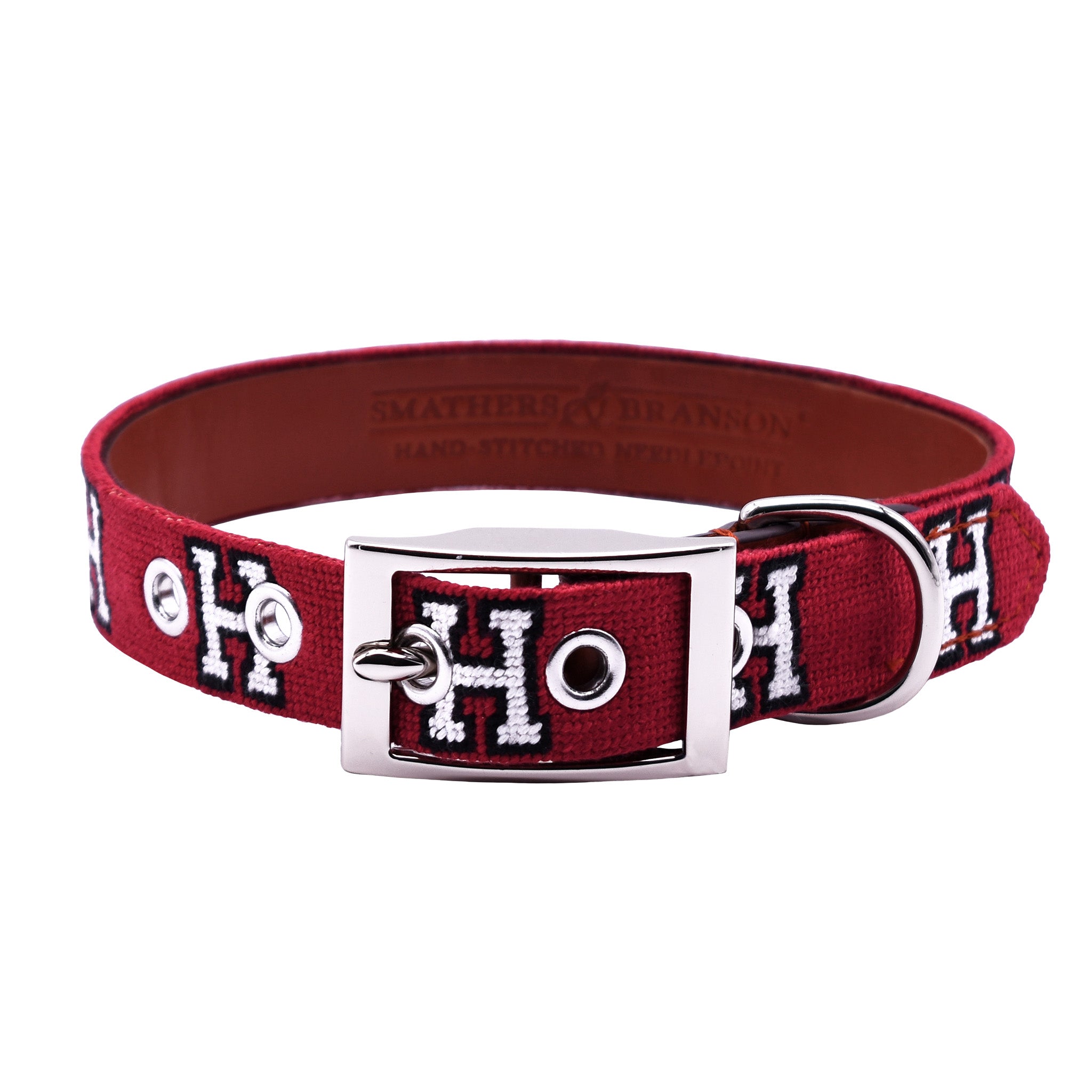 Harvard H Dog Collar (Garnet)