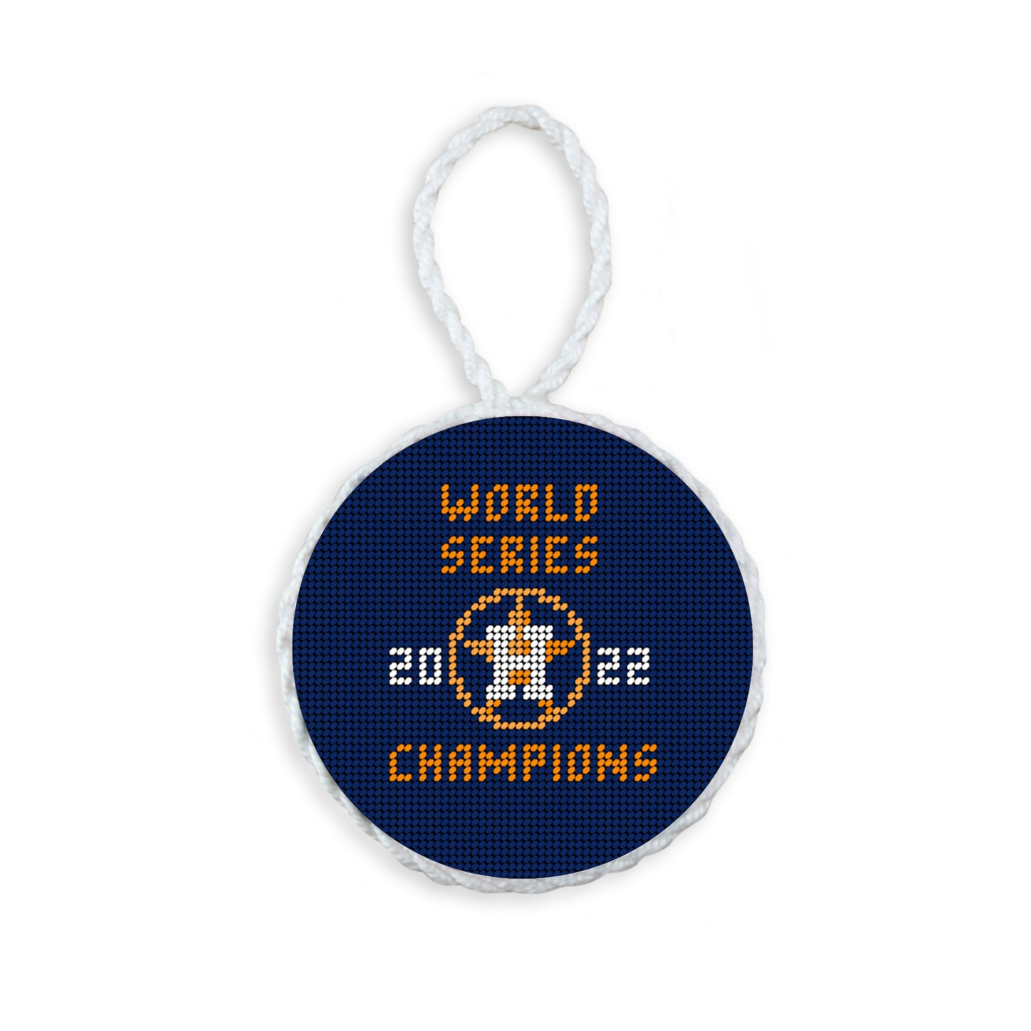 Houston Astros 2022 World Series Ornament (Classic Navy) (White Cord)