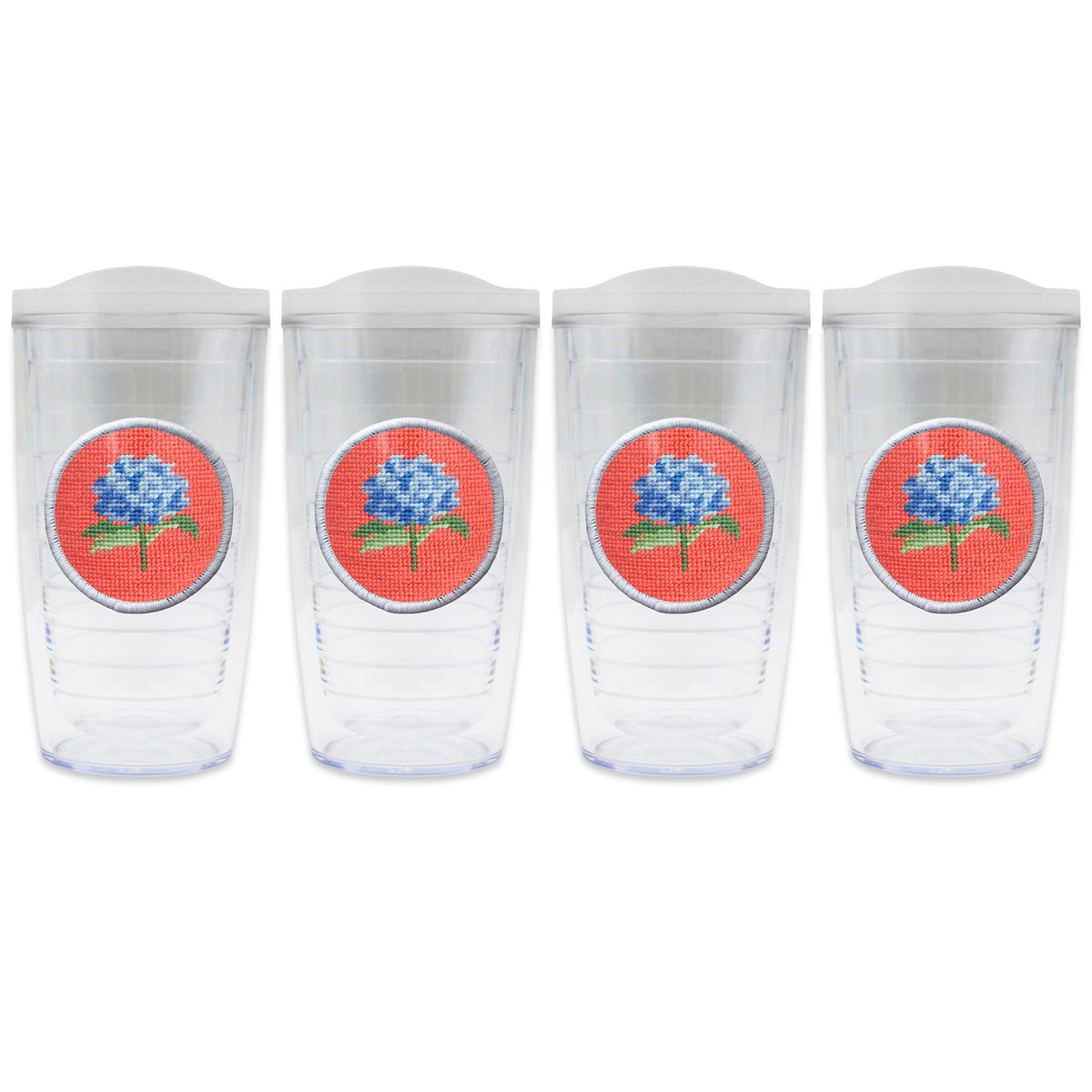 Hydrangea Tumbler Set with Lids