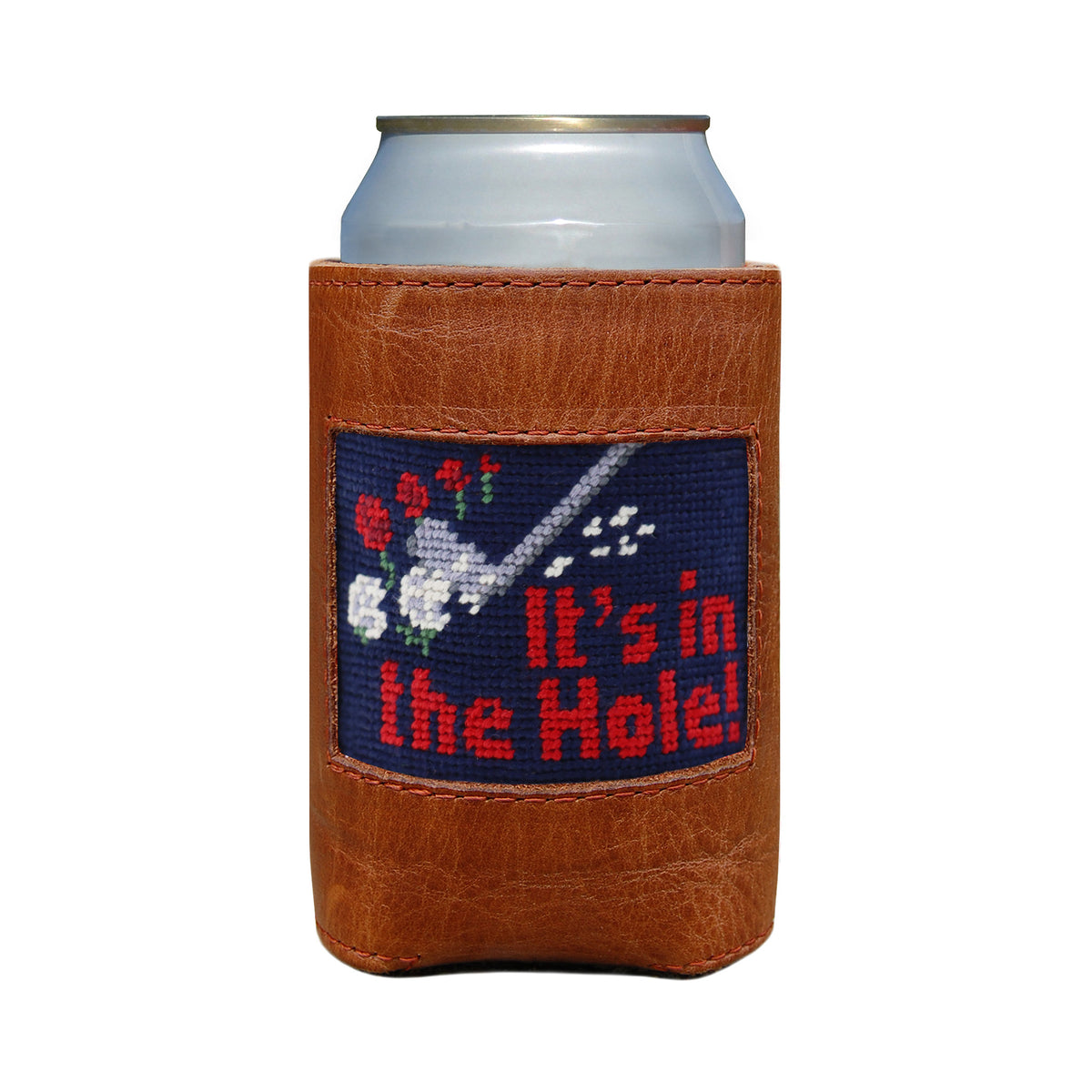 It's in the Hole Tulips Can Cooler (Dark Navy)