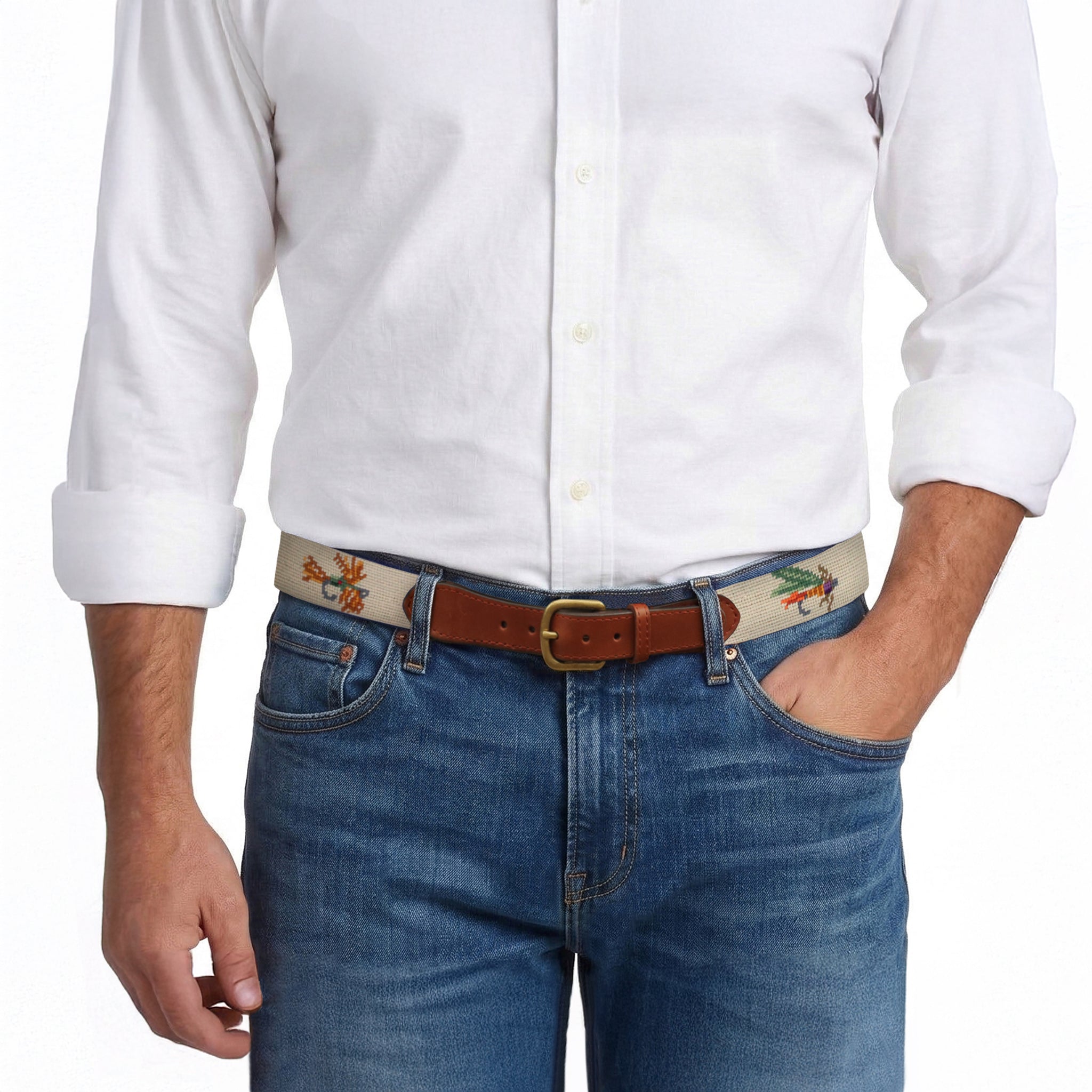 Fishing Flies Belt (Light Khaki)