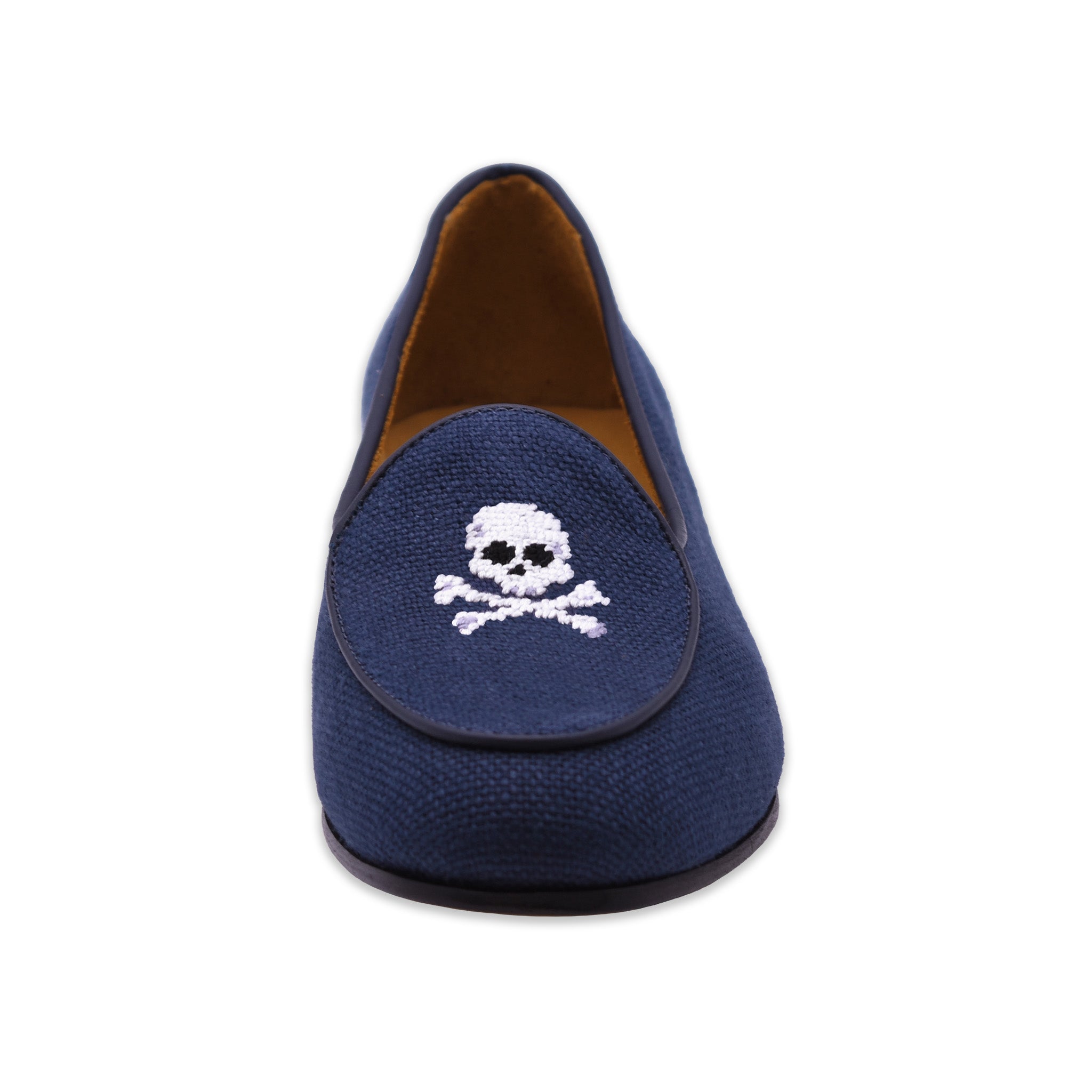 Jolly Roger Women's Linen Belgian Loafers (Navy Linen)