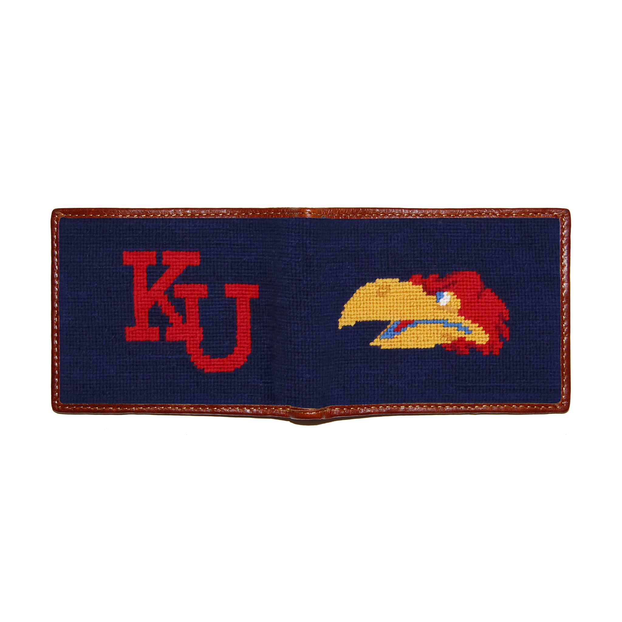 Kansas 1941 Vintage Head Only-Vintage Varsity KU Wallet (Dark Navy)