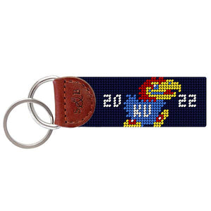 Kansas 2022 Basketball Championship Key Fob (Dark Navy) (Final Sale)