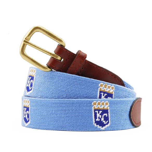 Monogrammed Kansas City Royals Belt (Baby Blue)