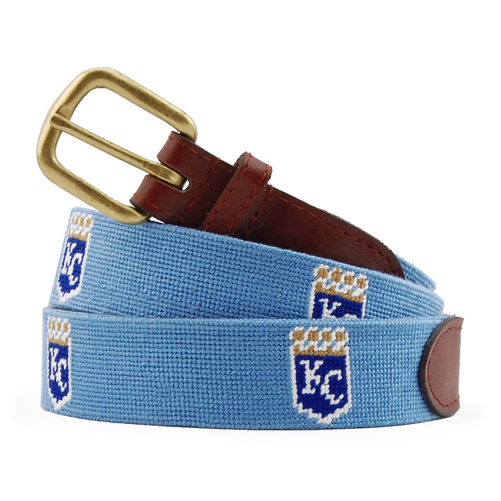 Monogrammed Kansas City Royals Belt (Baby Blue)