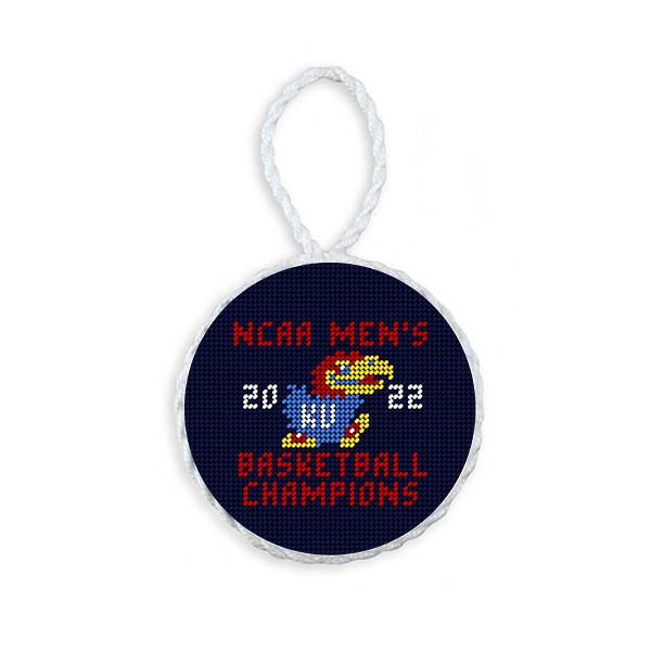 Kansas 2022 Basketball Championship Ornament (Dark Navy) (Final Sale)