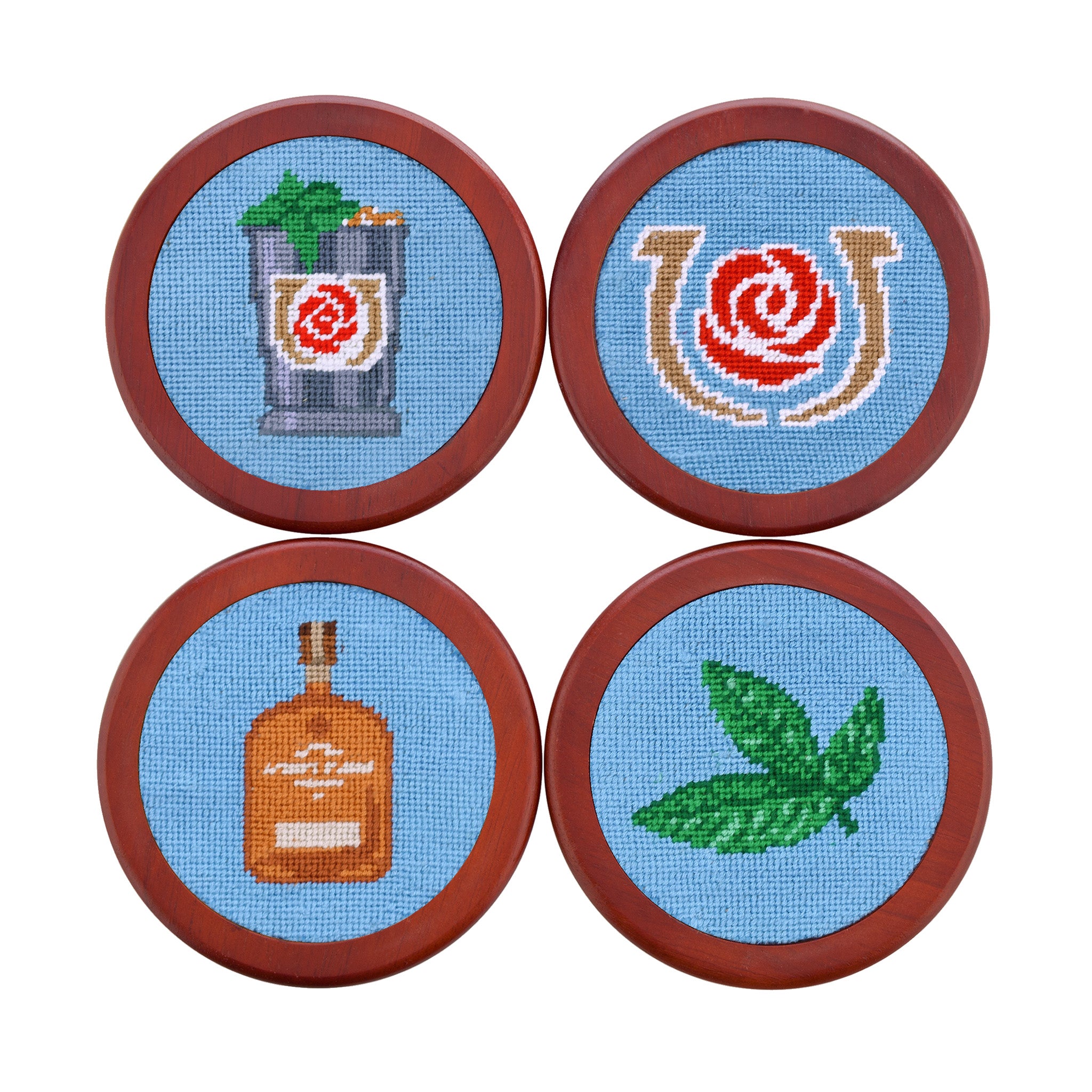 Kentucky Derby Mint Julep Variety Coasters (Light Blue) (Final Sale)
