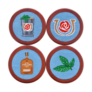 Kentucky Derby Mint Julep Variety Coasters (Light Blue) (Final Sale)