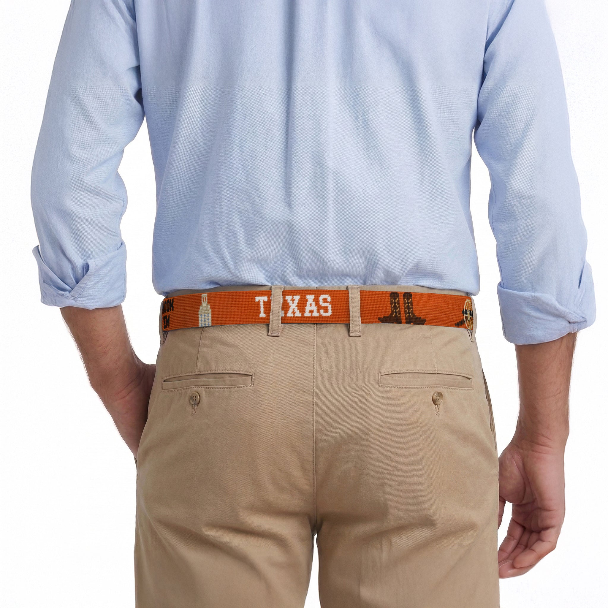 University of Texas Needlepoint Life Belt (Burnt Orange