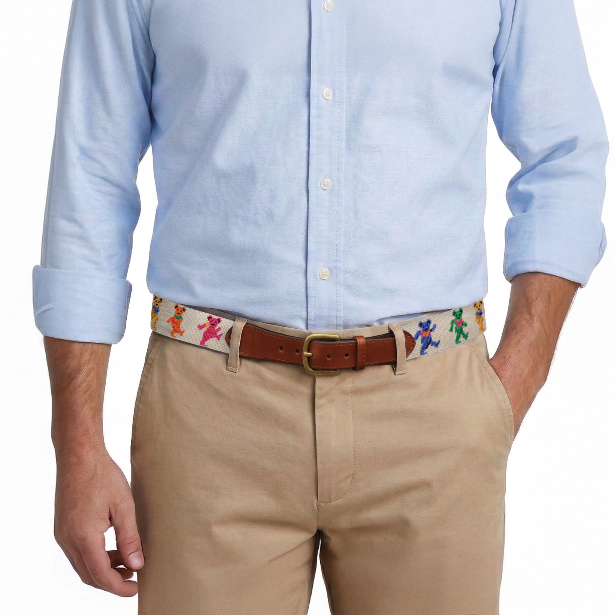 Dancing Bears Belt (Oatmeal)