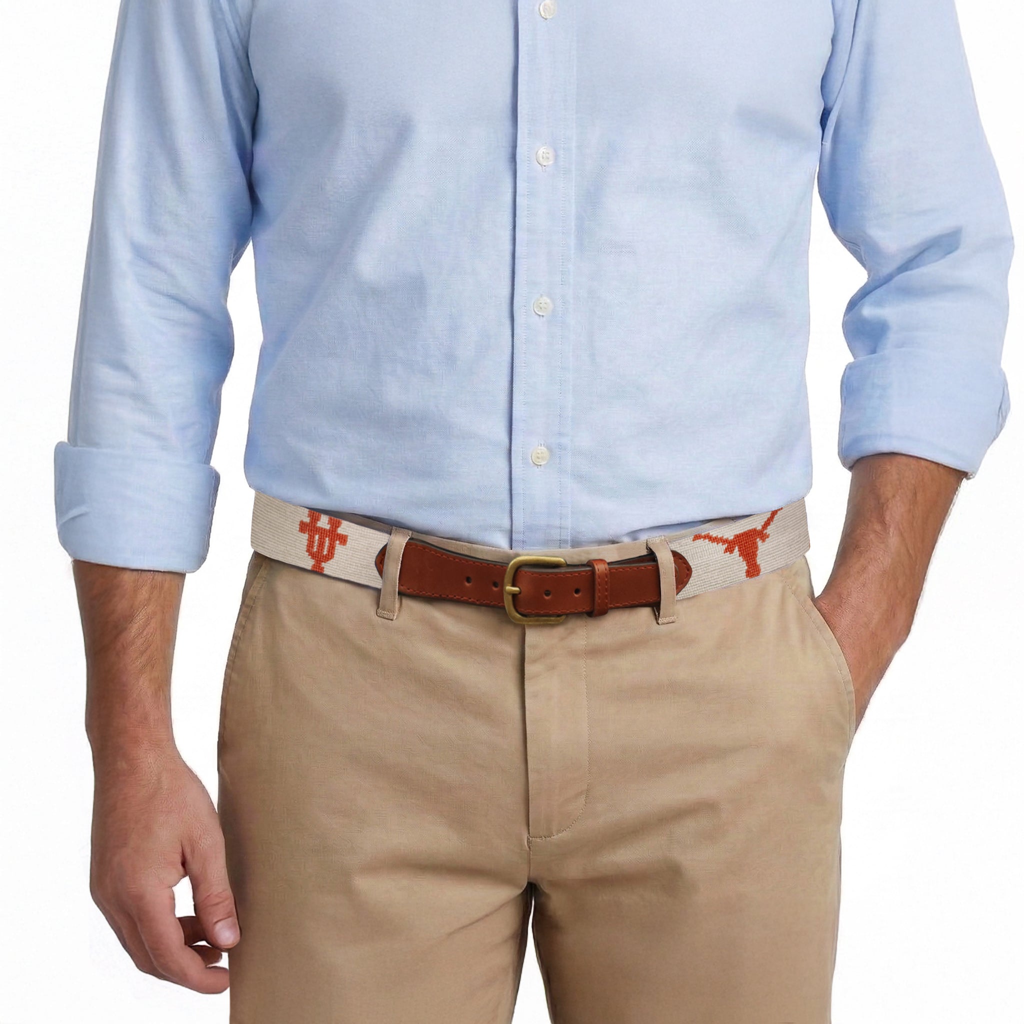 University of Texas Belt (Light Khaki)
