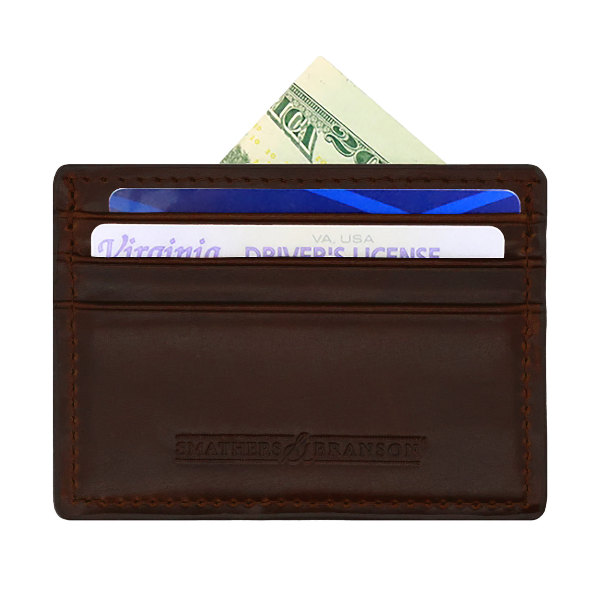 Leather Card Wallet (Brompton Brown)