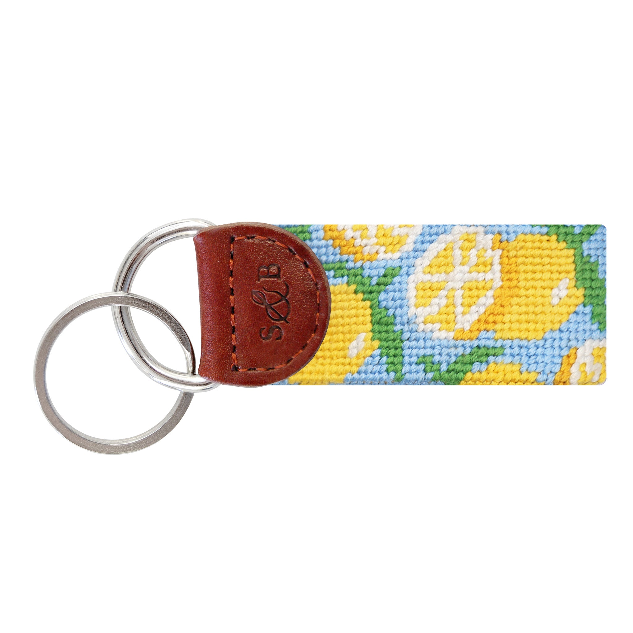 Lemon Pattern Key Fob (Ice Blue)