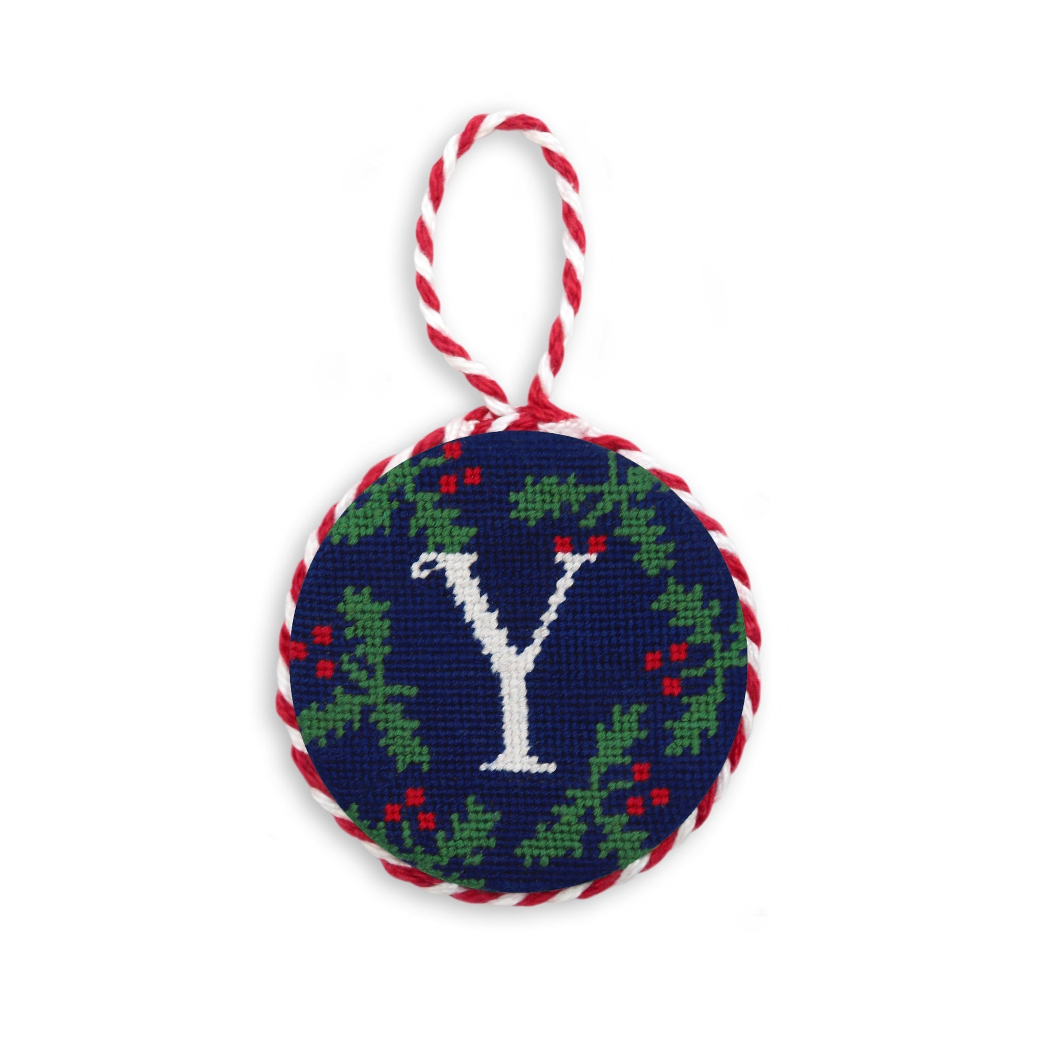 Letter Holly Ornament