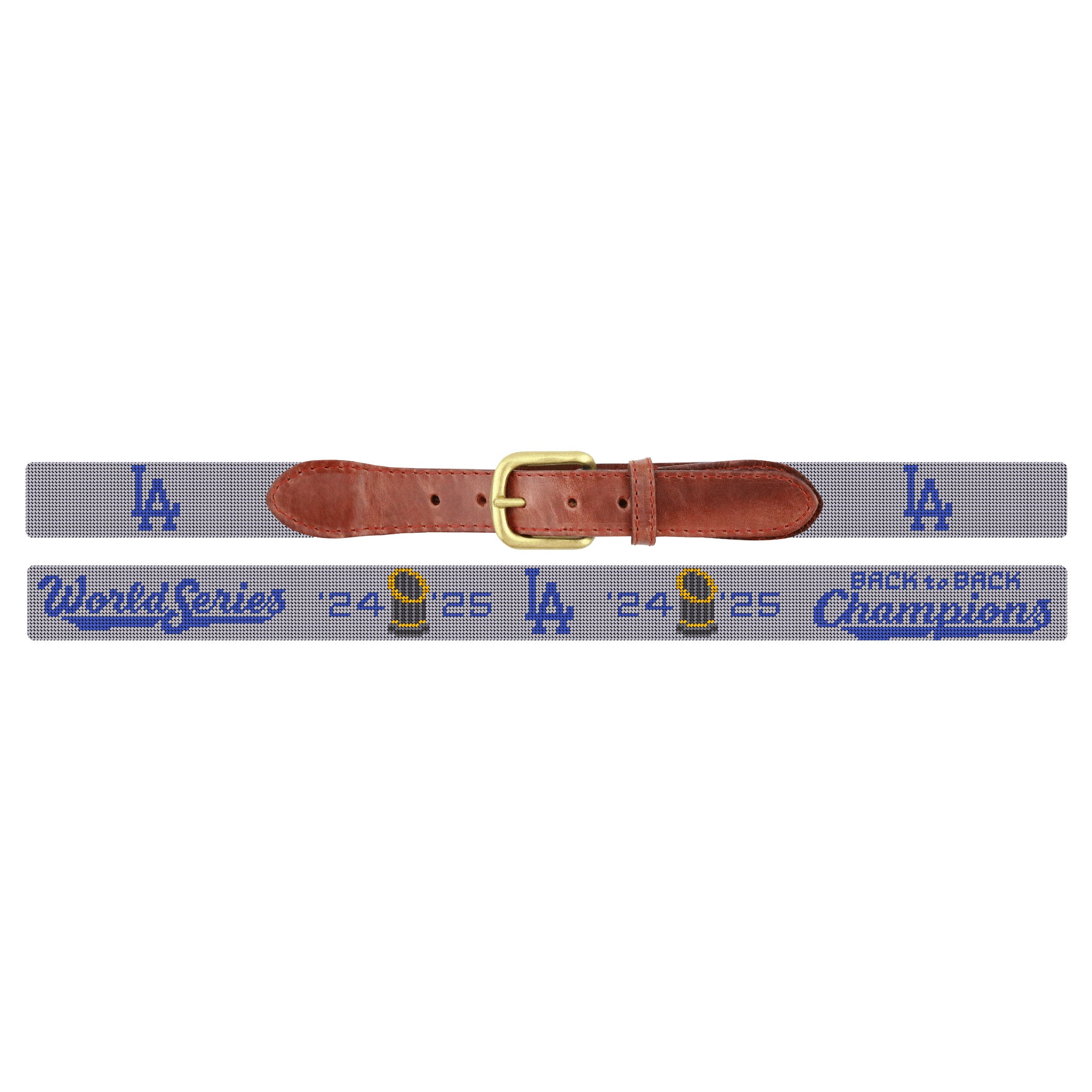 Los Angeles Dodgers 2025 World Series Champions Belt (Grey)