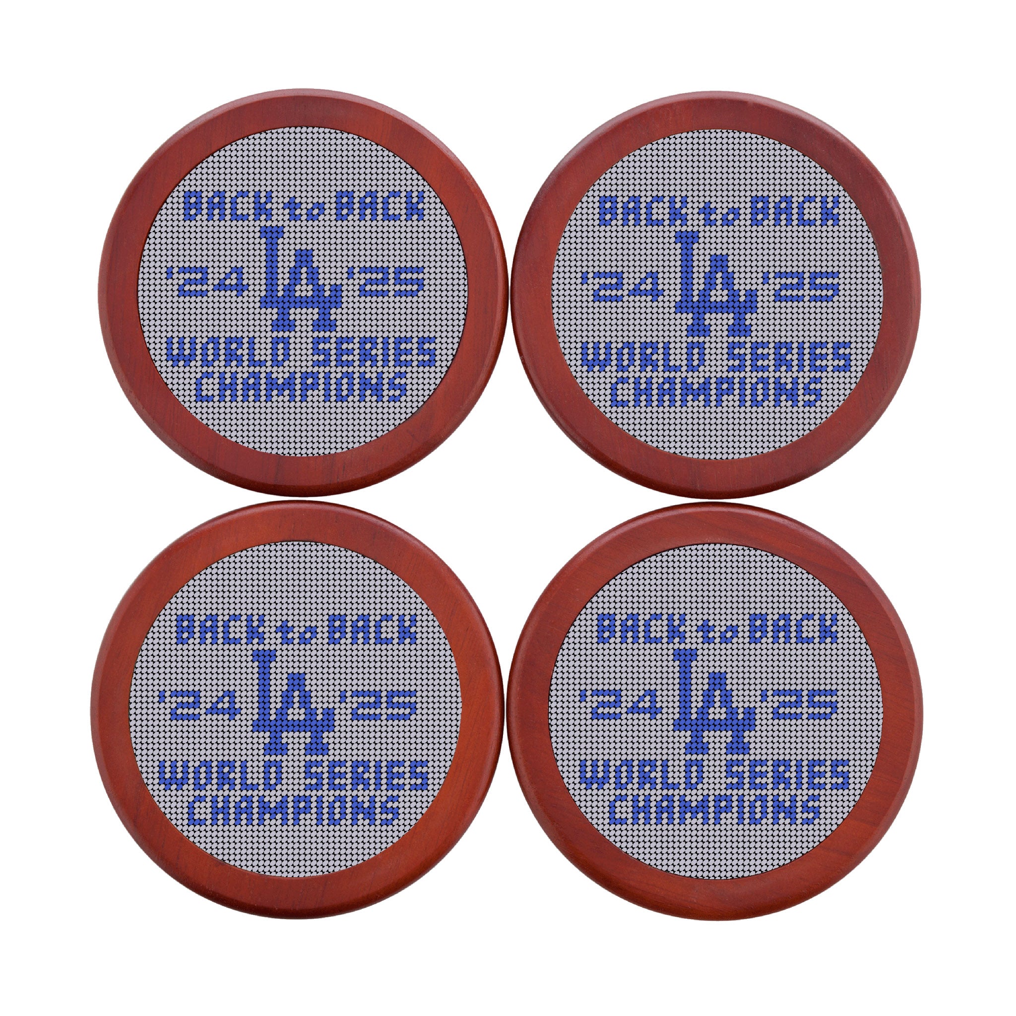 Los Angeles Dodgers 2025 World Series Champions Coasters (Grey)