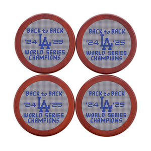 Los Angeles Dodgers 2025 World Series Champions Coasters (Grey)