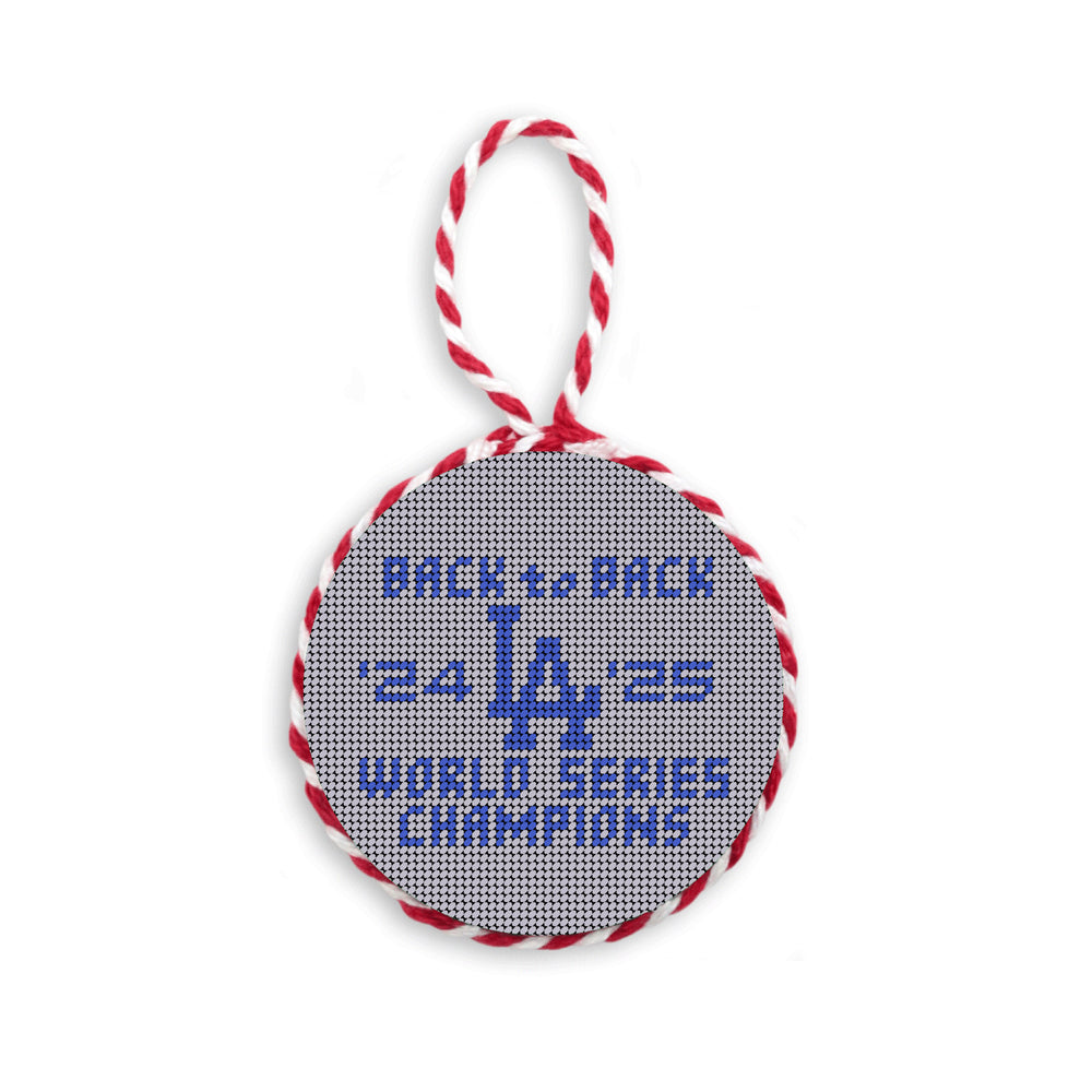 Los Angeles Dodgers 2025 World Series Champions Ornament (Grey)