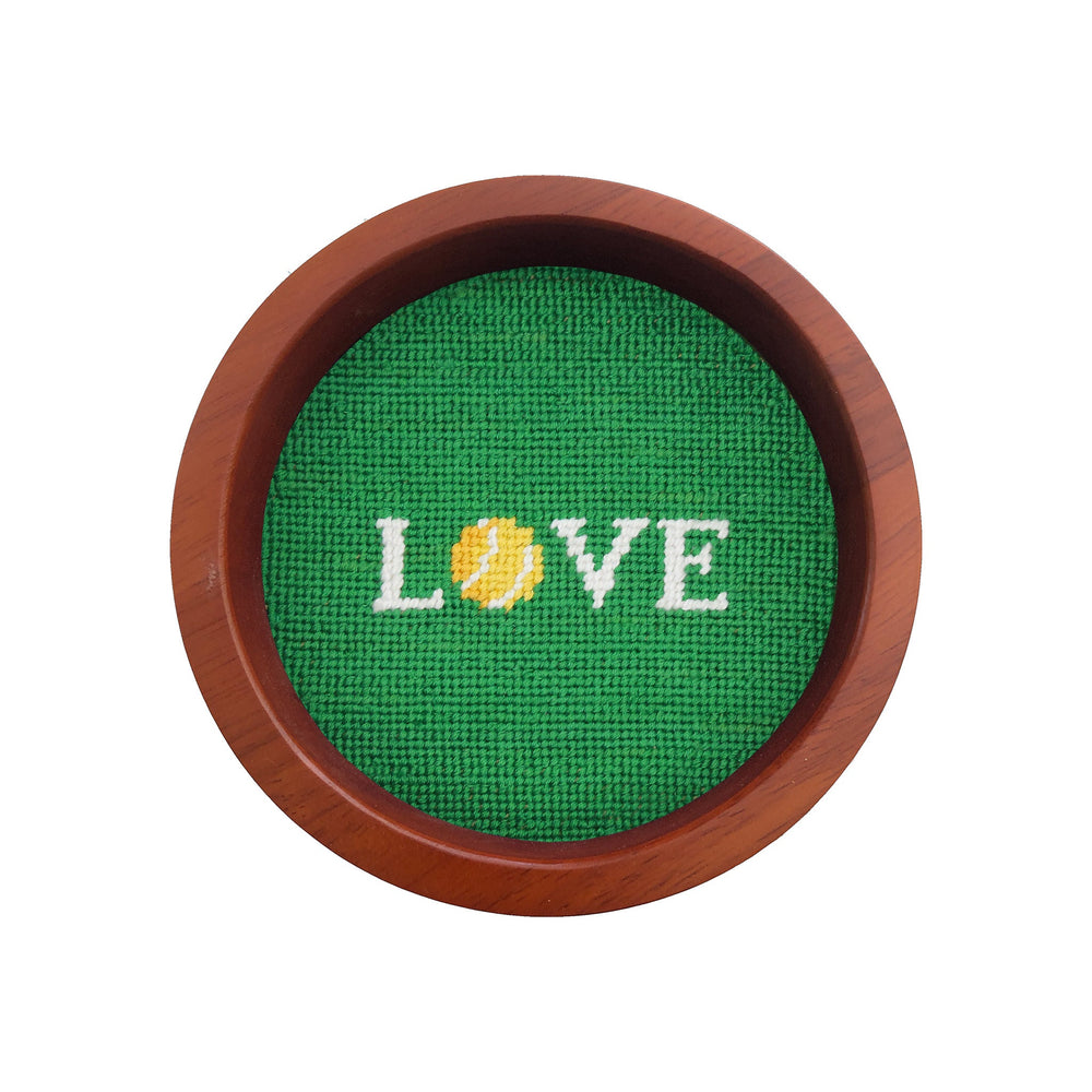 Love All Wine Bottle Coaster (Dark Kelly)