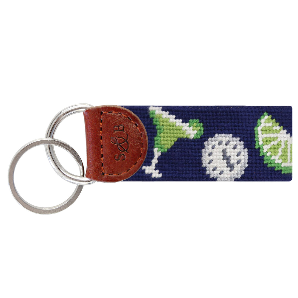 Margaritaville 5 O'Clock Somewhere Pattern Key Fob (Dark Navy)