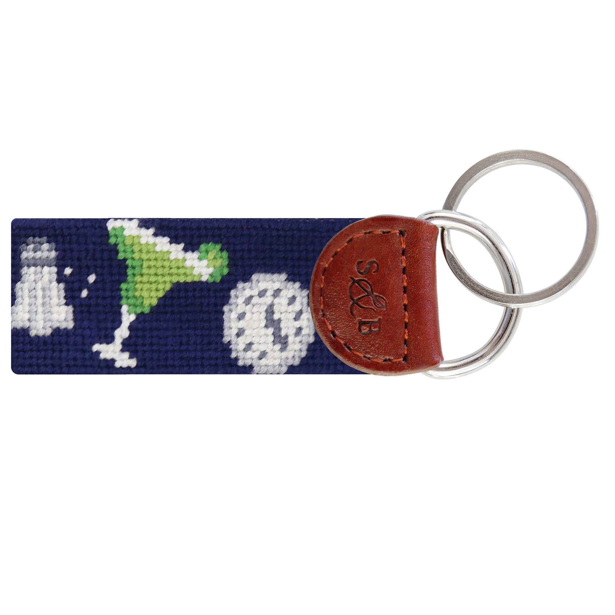 Margaritaville 5 O'Clock Somewhere Pattern Key Fob (Dark Navy)