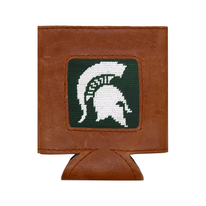 Smathers and Branson MichiganStateSpartan LowRes Dark Pine Can Cooler, secondary view