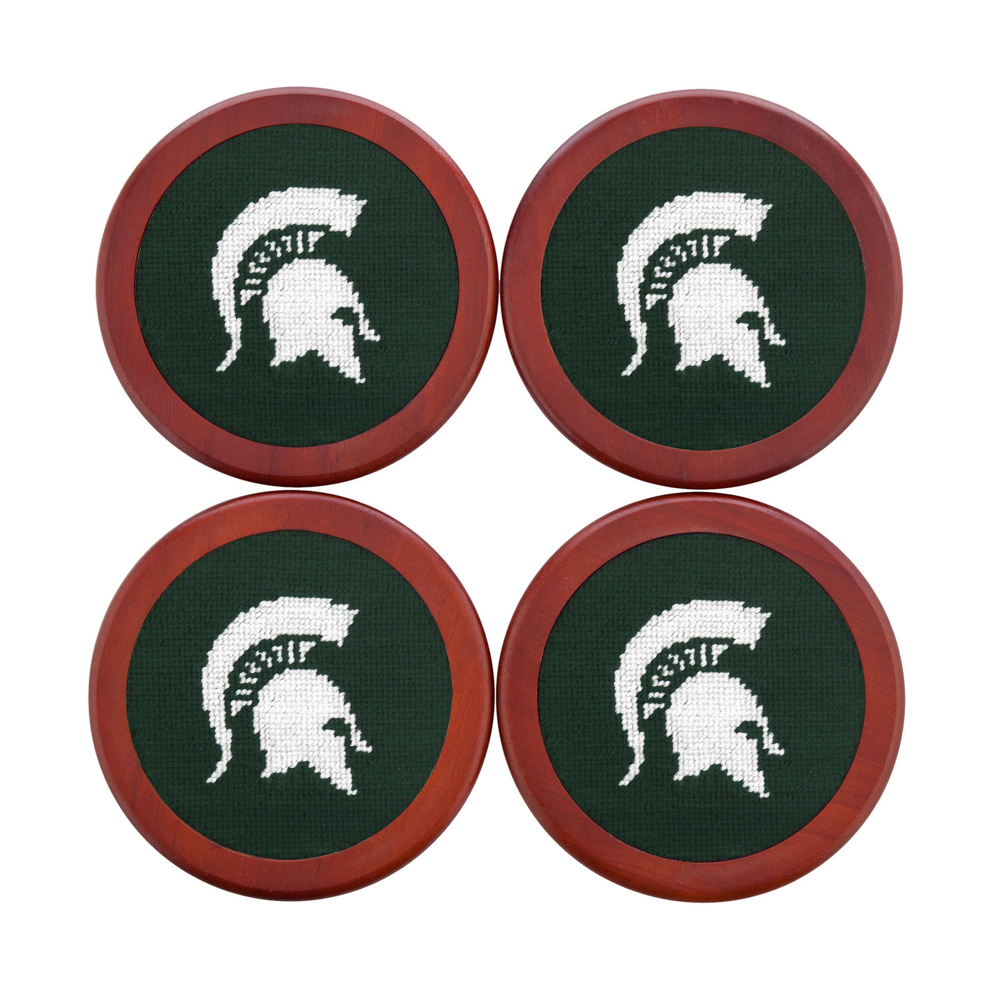 Michigan State Spartan Coasters (Dark Pine) - Thumbnail 2