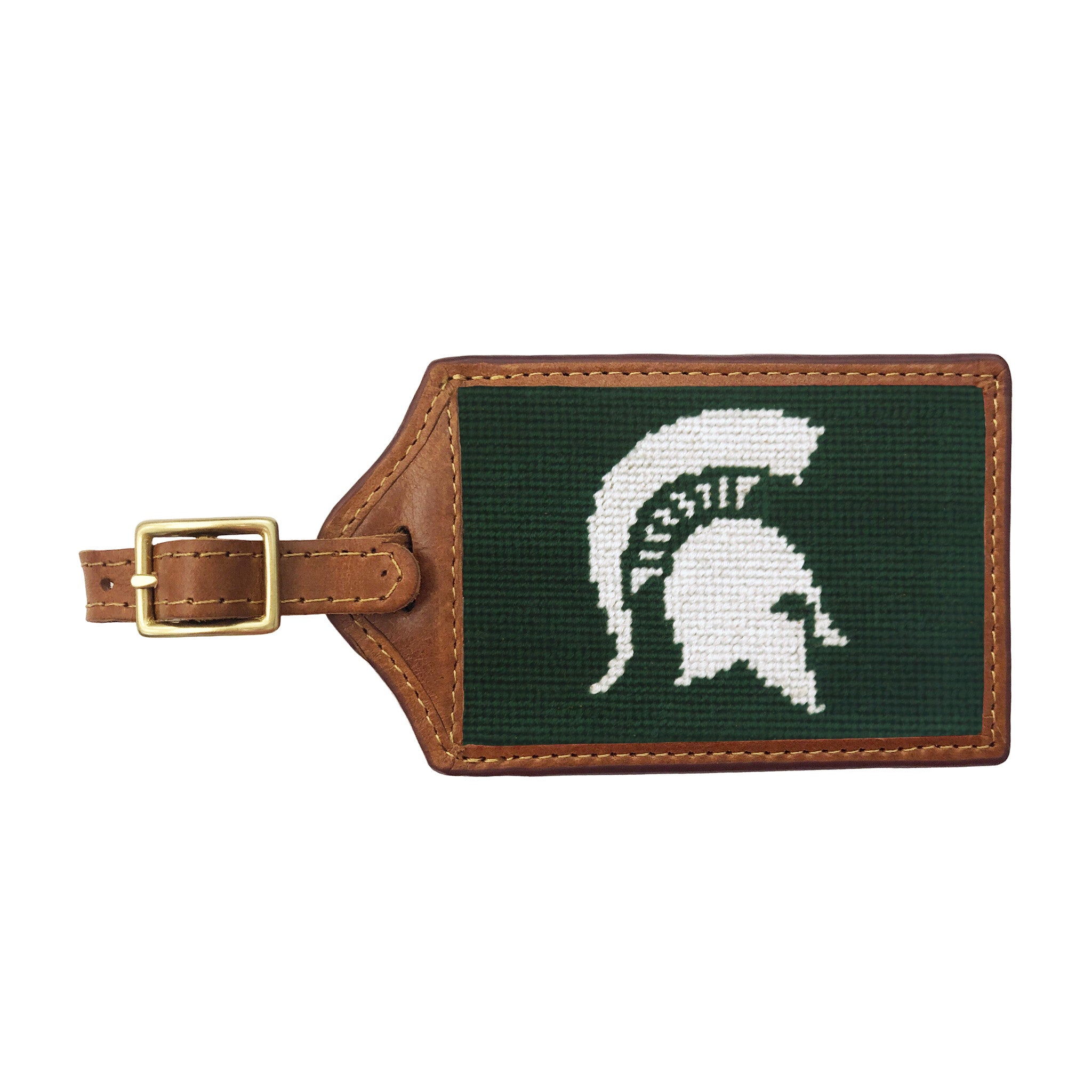 Michigan State Spartan Luggage Tag (Dark Pine)