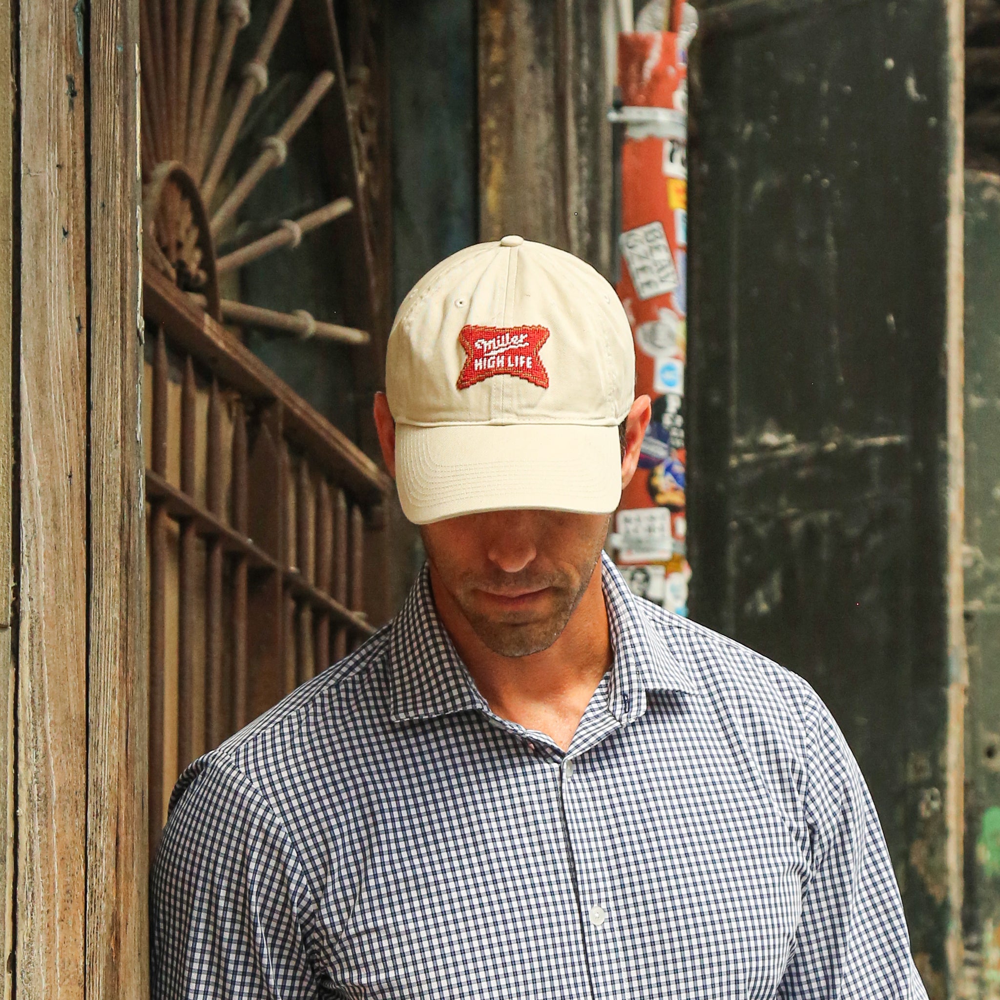 Miller High Life Soft Cross Hat (Stone)