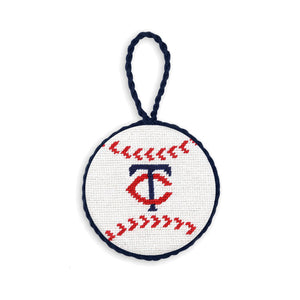 Minnesota Twins Baseball Ornament (Dark Navy Cord)