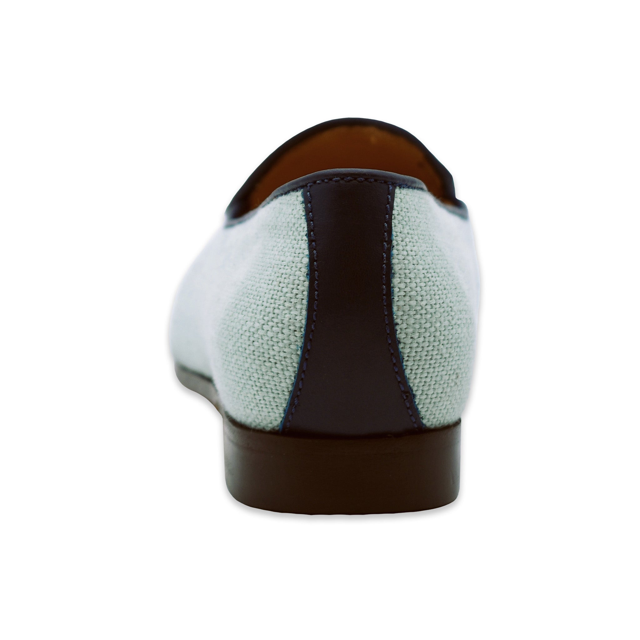 Bow Women's Linen Belgian Loafers (Mist Linen)