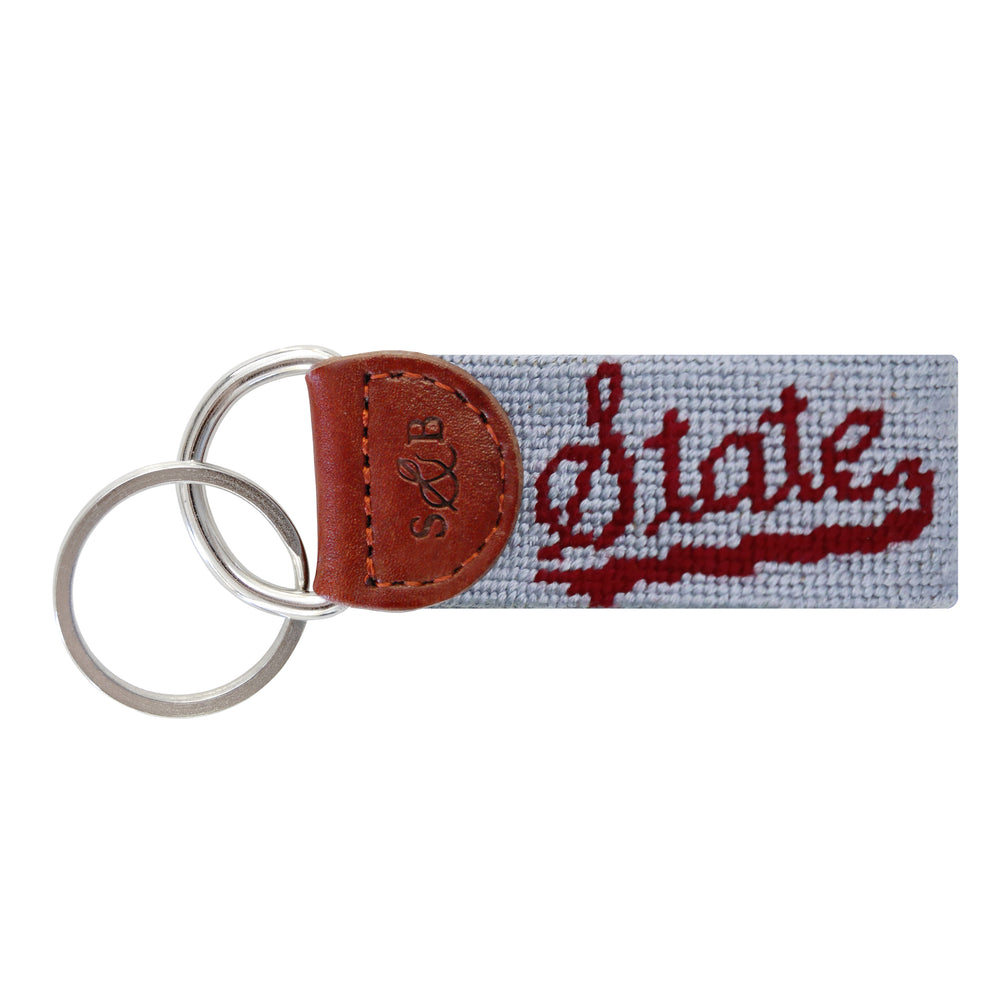 Mississippi State State Script Key Fob (Grey) (Final Sale)