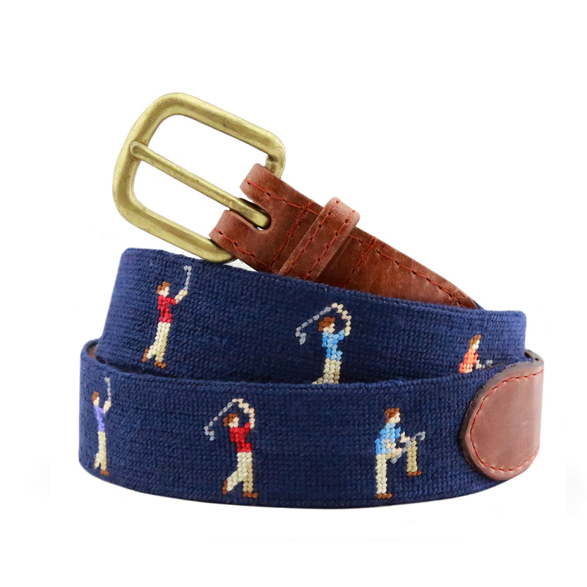 SMATHERS & BRANSON Size 40 Blue Embroidered Belt main image 0