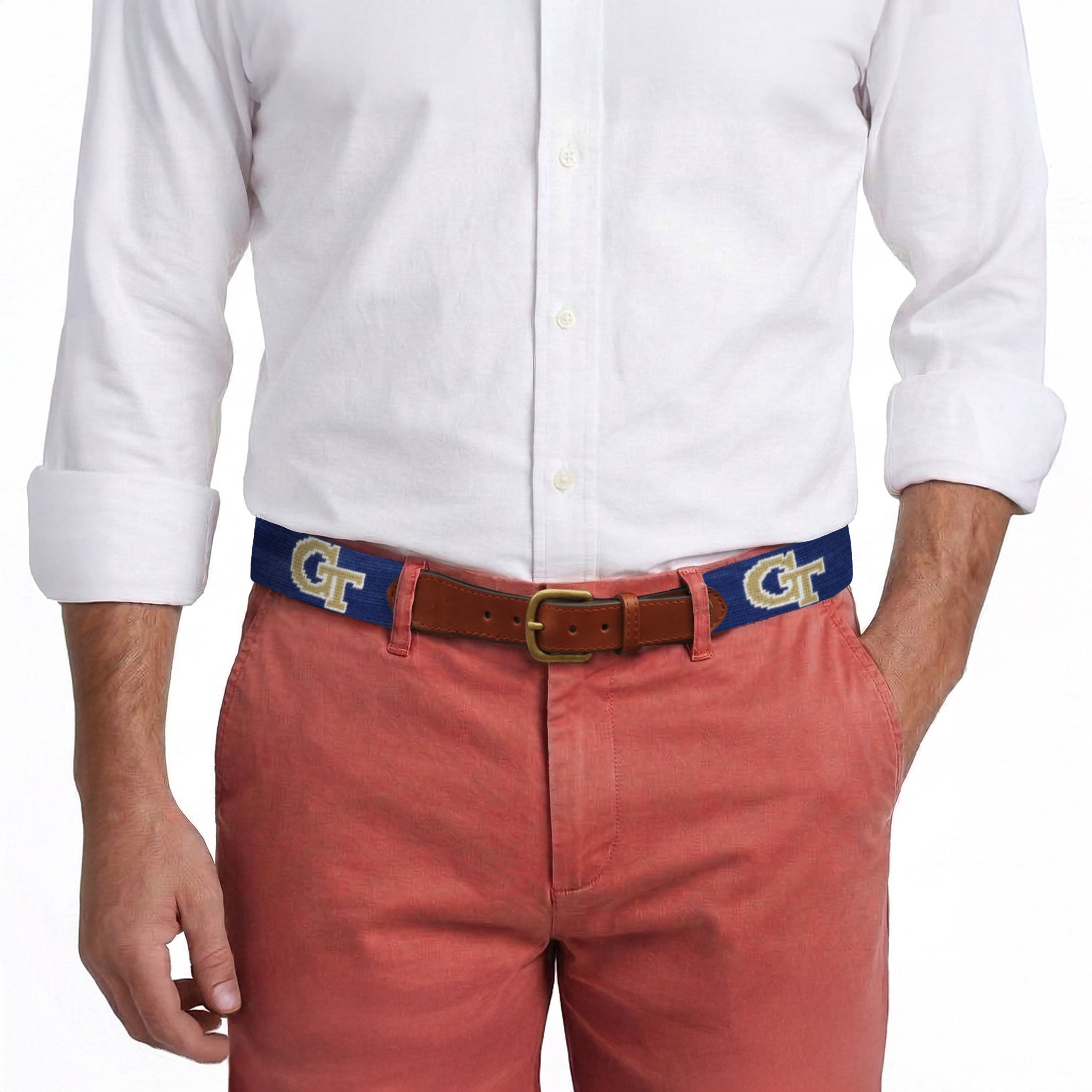 Georgia Tech Belt (Classic Navy) – Smathers & Branson