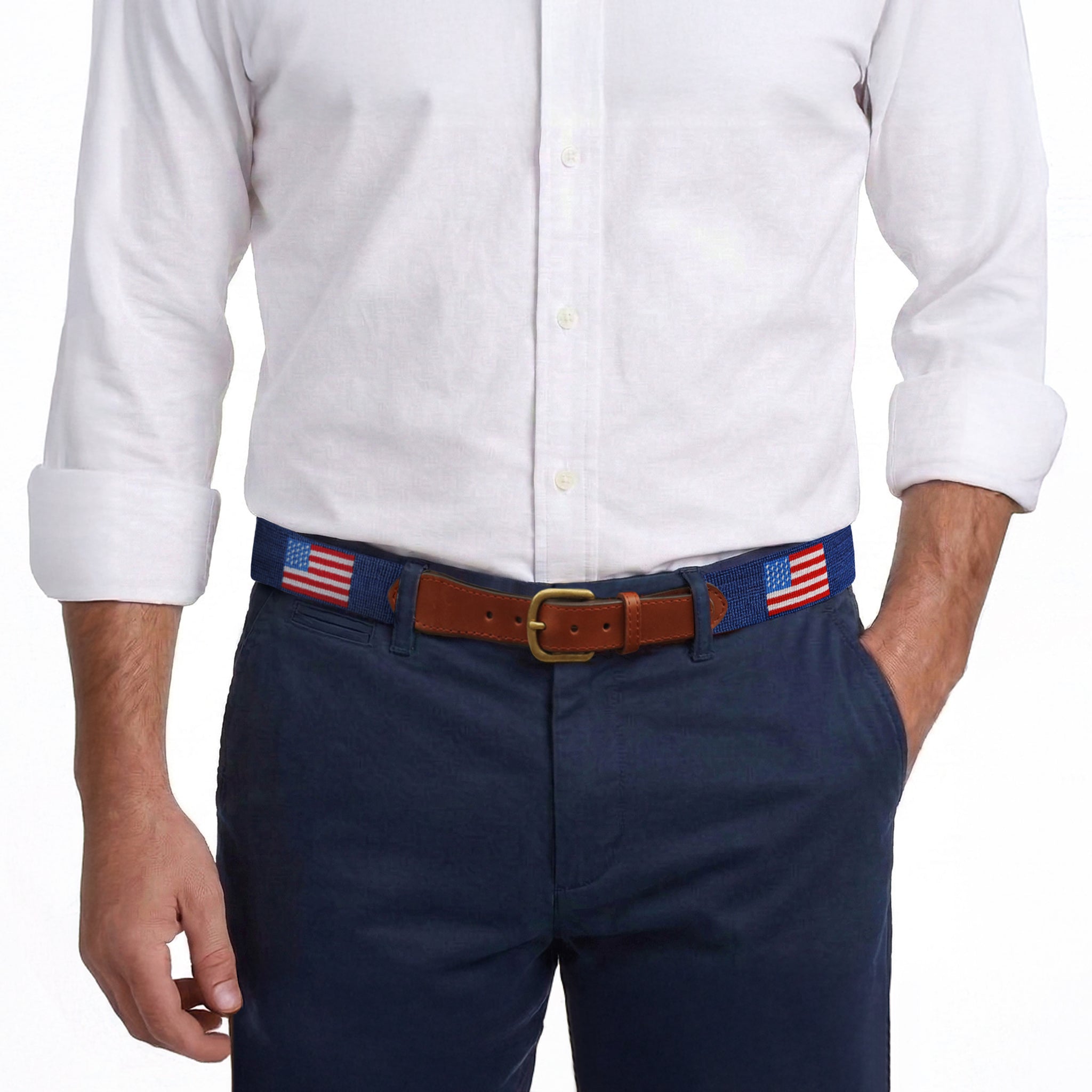 American Flag Belt (Classic Navy) – Smathers & Branson