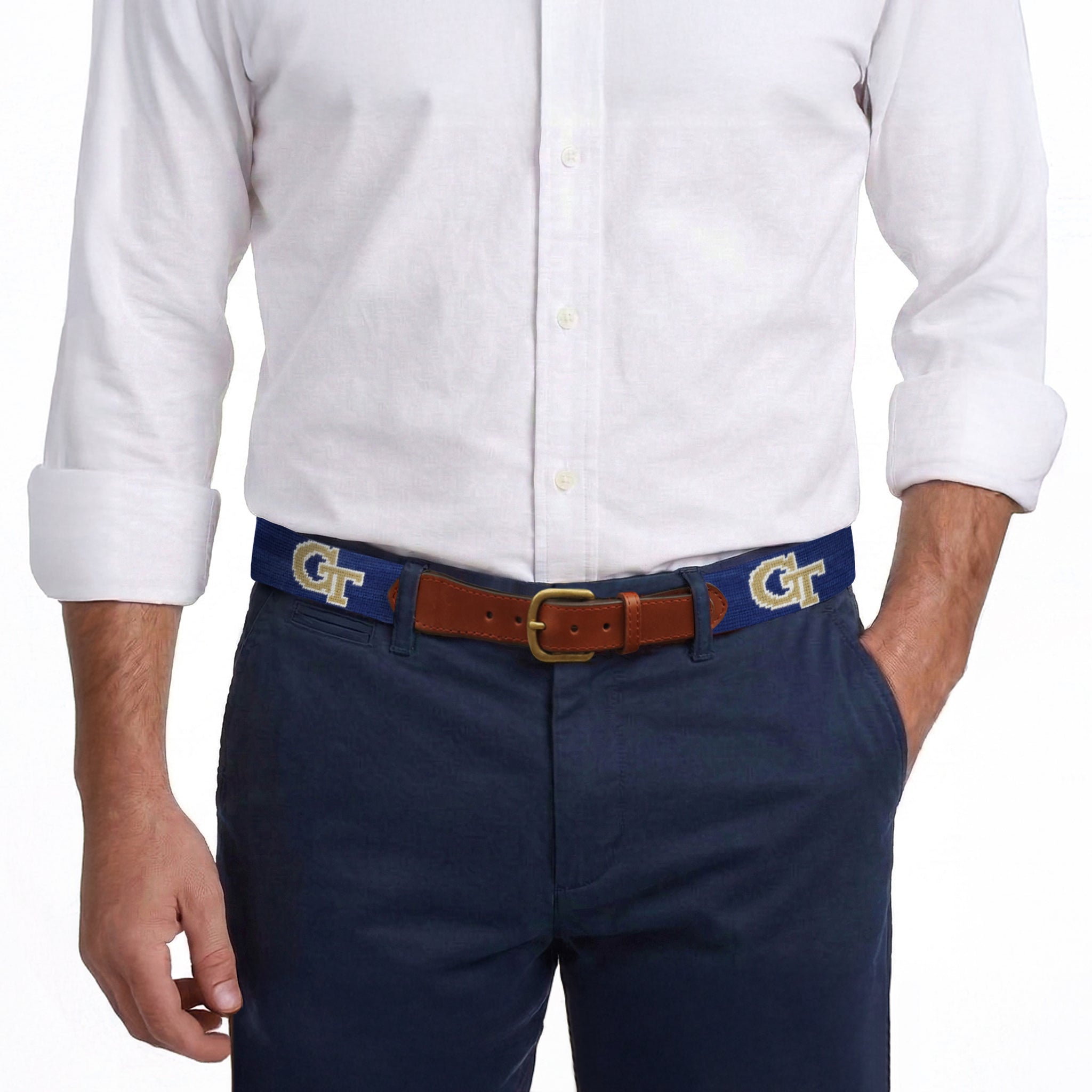 Georgia Tech Belt (Classic Navy) – Smathers & Branson