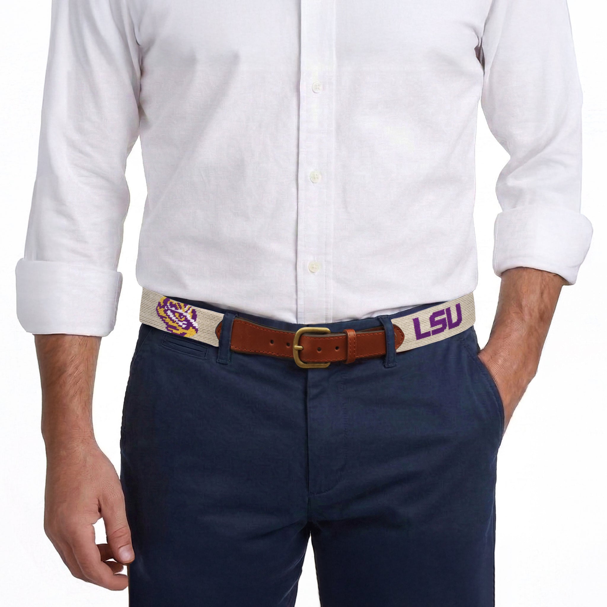 LSU Life Belt (Light Khaki)