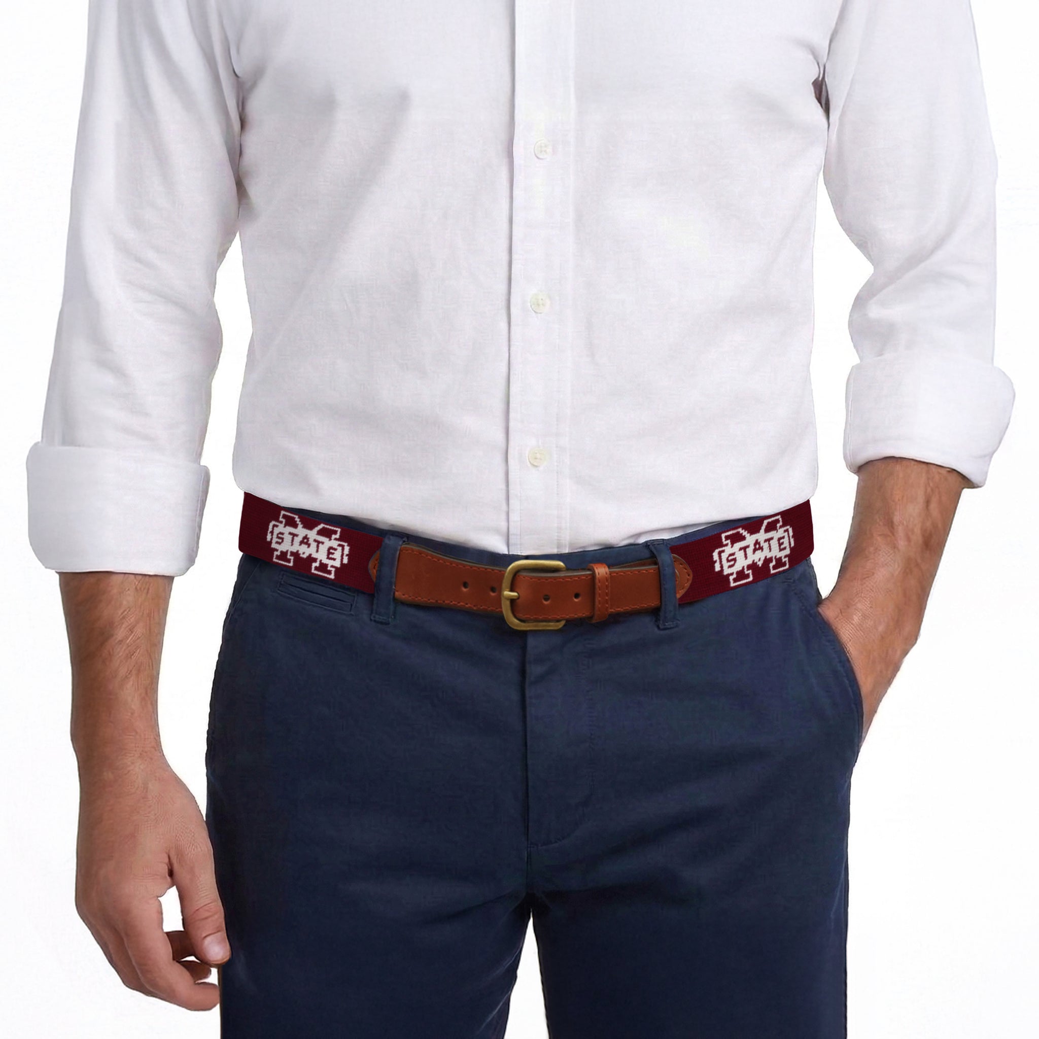 Mississippi State Belt (Maroon)