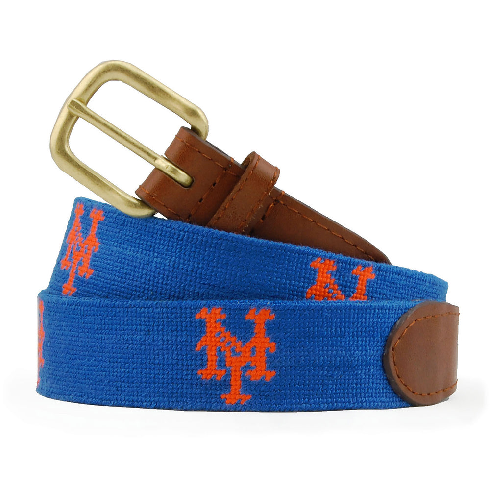 Monogrammed New York Mets Belt (Blue)