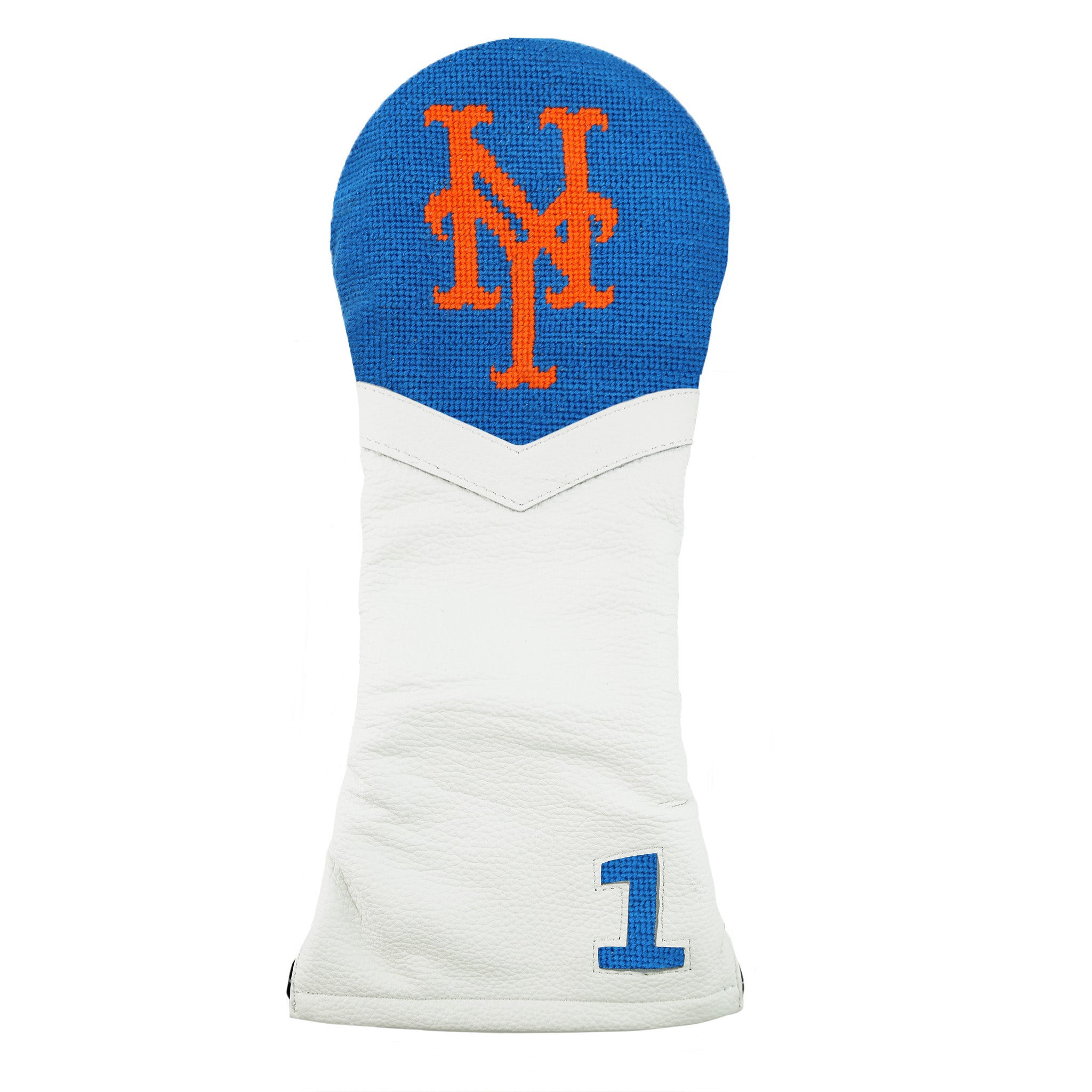 New York Mets Driver Heacover (White Leather)