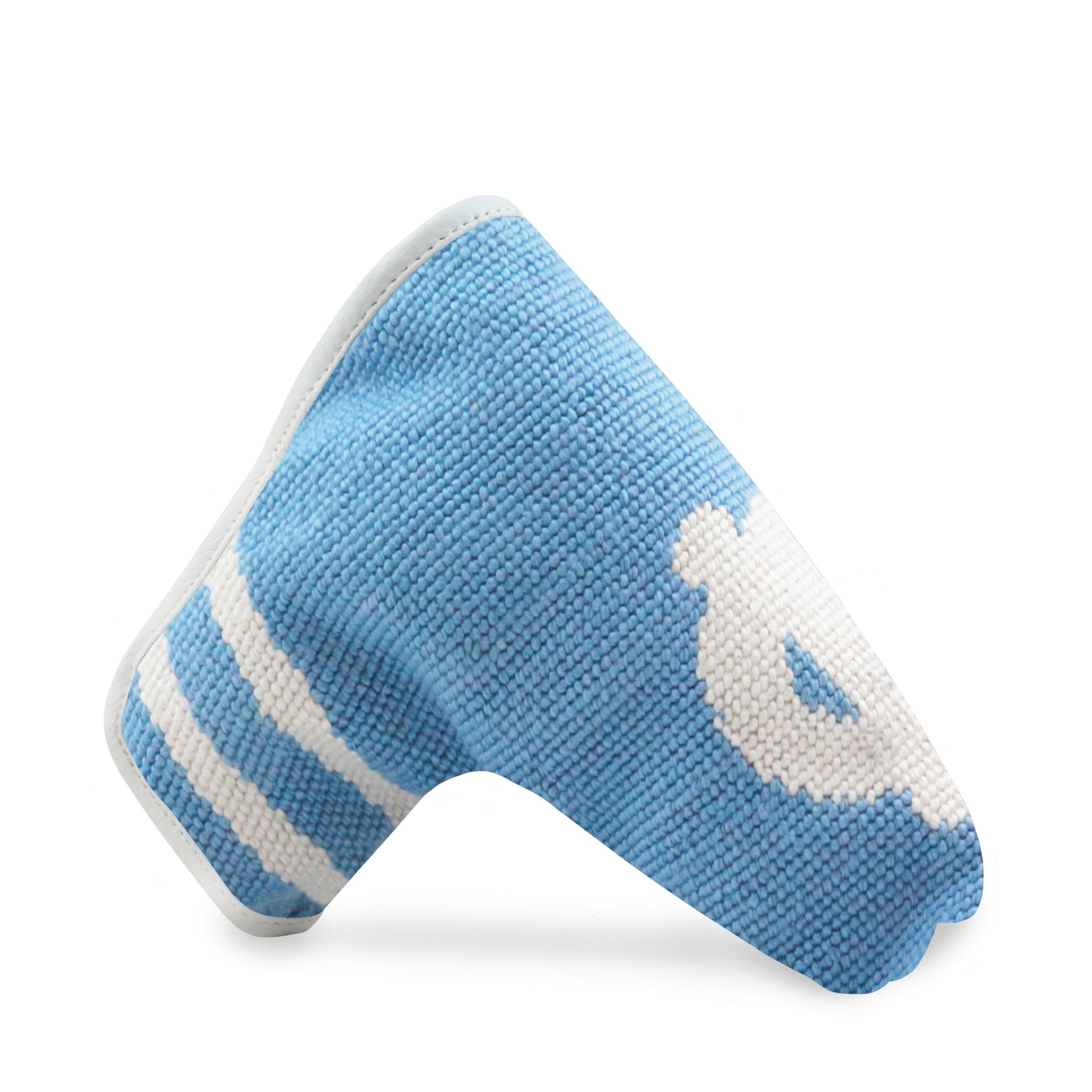 UNC Putter Headcover (Light Blue - White Diagonal Stripes)