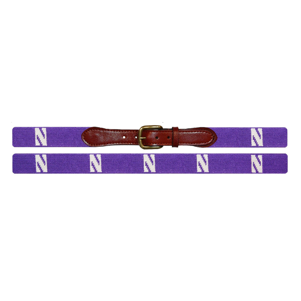Monogrammed Northwestern Belt (Purple)