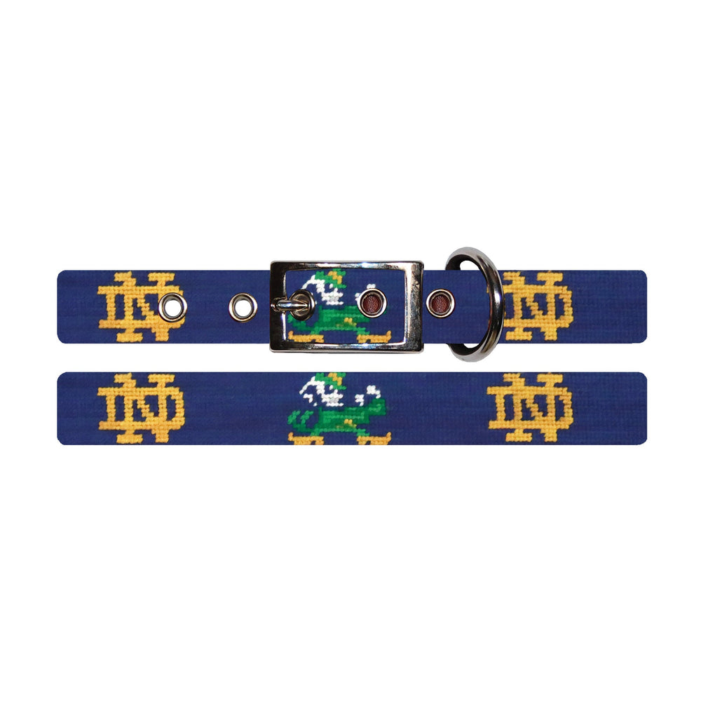 Monogrammed Notre Dame Dog Collar (Classic Navy)