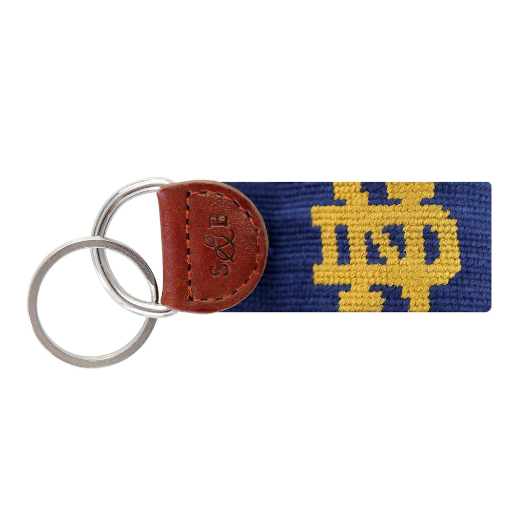 Monogrammed Notre Dame Key Fob (Classic Navy)